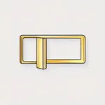 trapezoidal golden belt buckle image